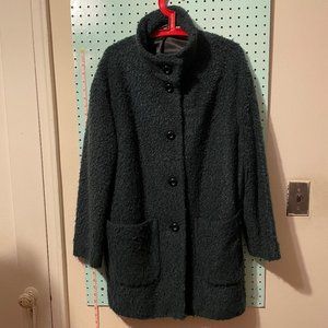 Long M&S Collection Wool Button Down Coat